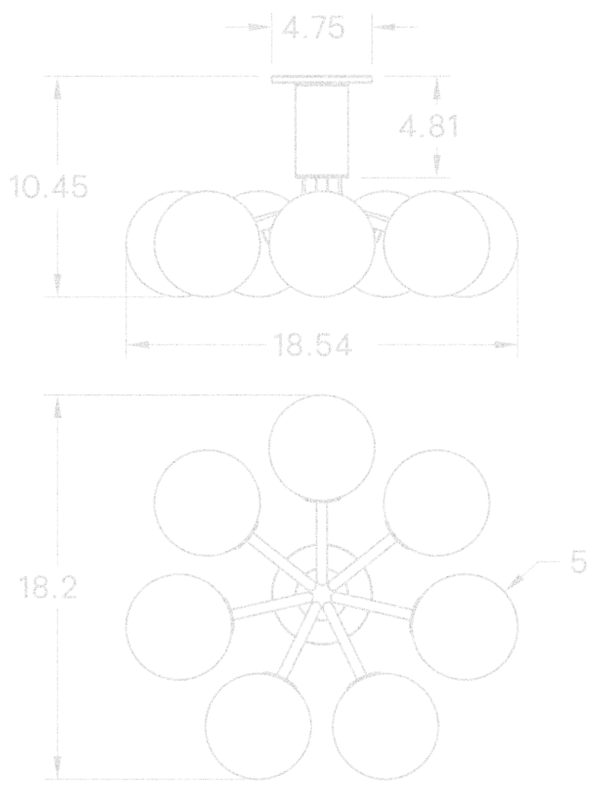 Tangent 7 Flush Mount dimensions