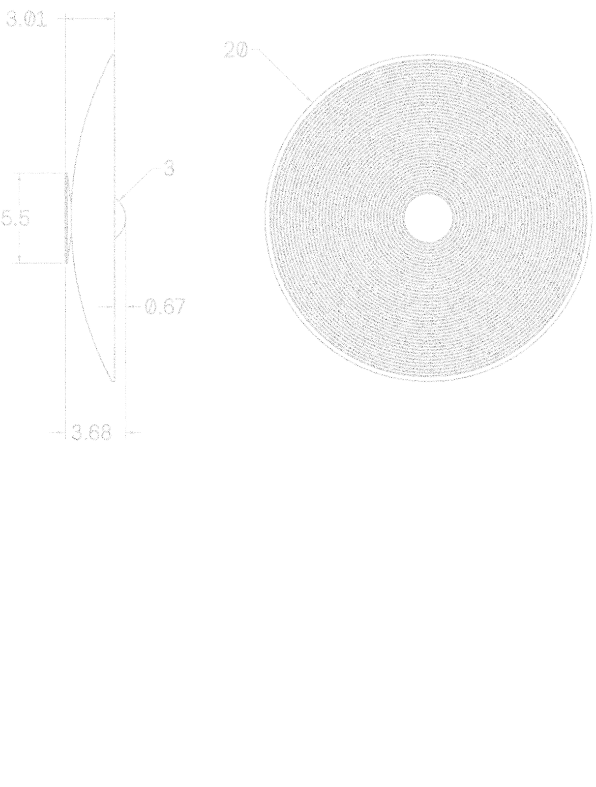 Concentric 20" dimensions