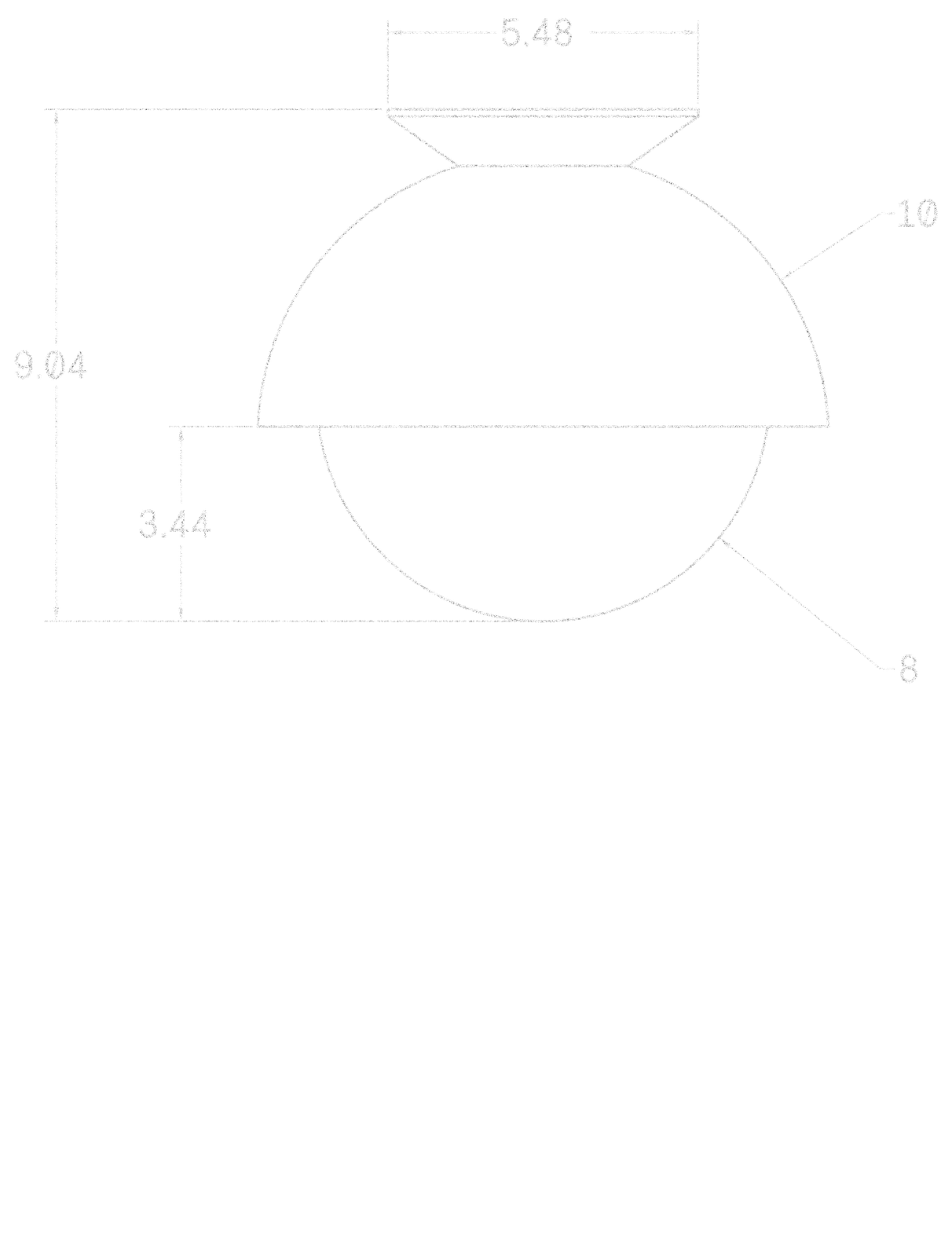 Flush Dome 10" Perforated dimensions