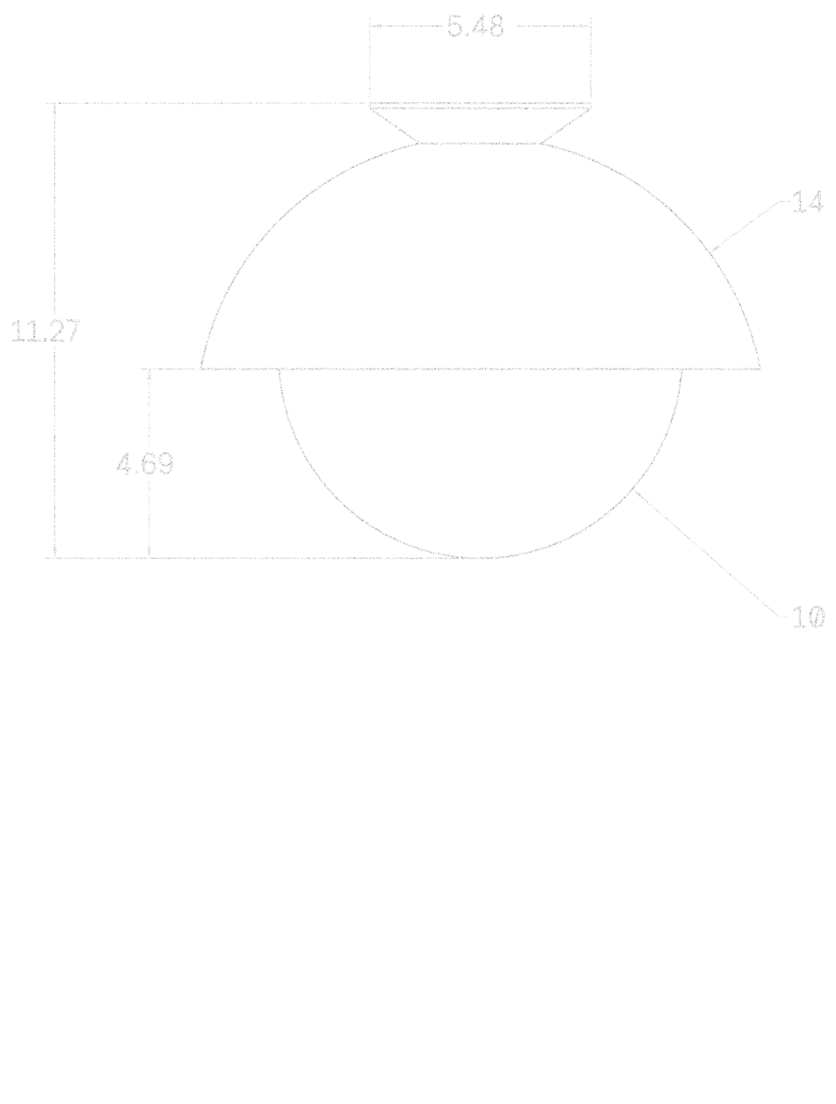 Flush Dome 14" dimensions