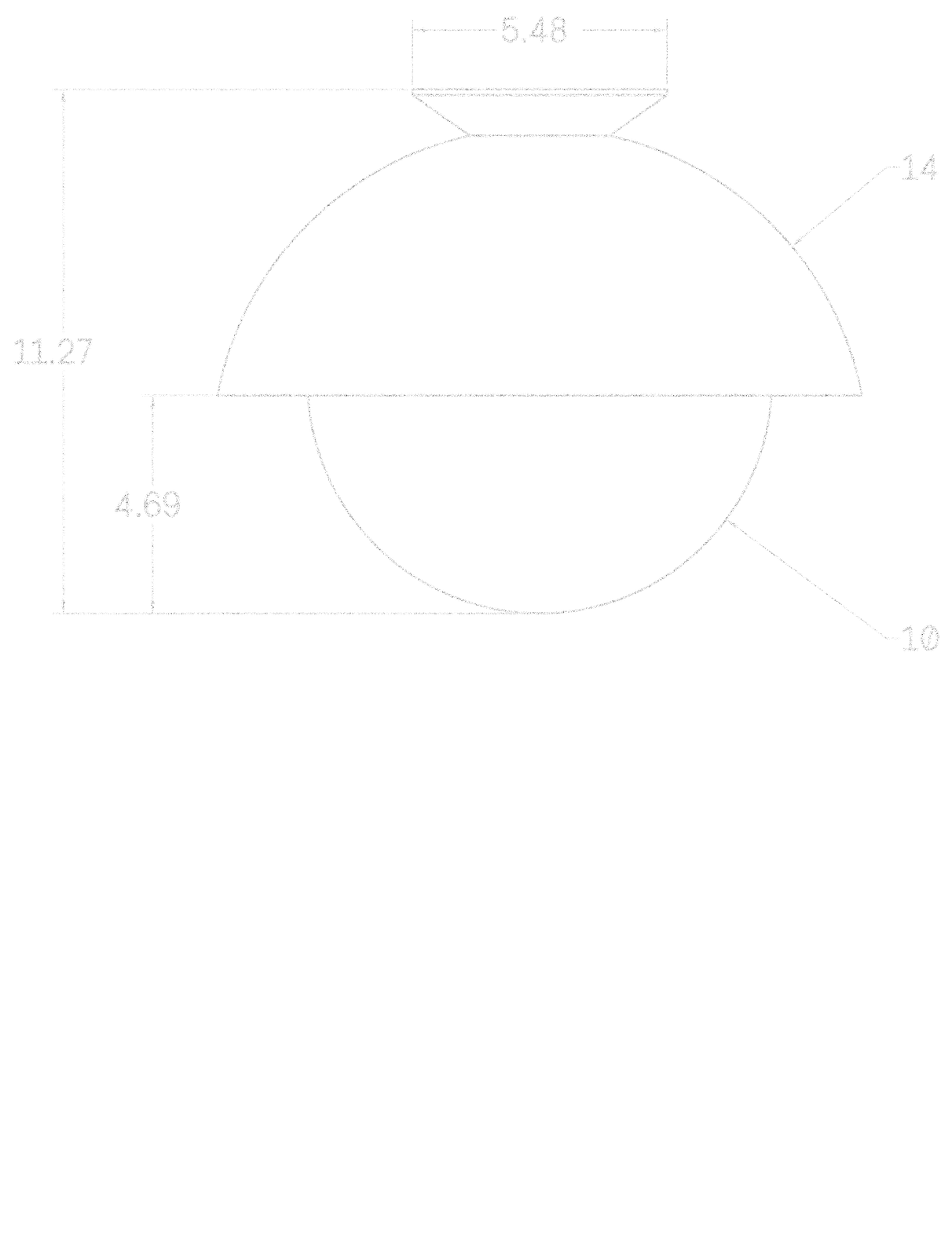 Flush Dome 14" Perforated dimensions
