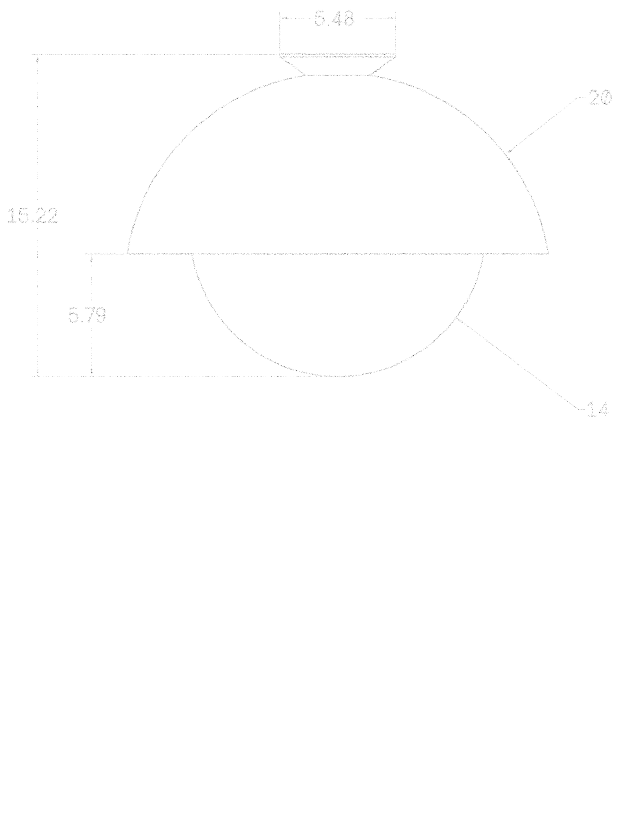 Flush Dome 20" Perforated dimensions