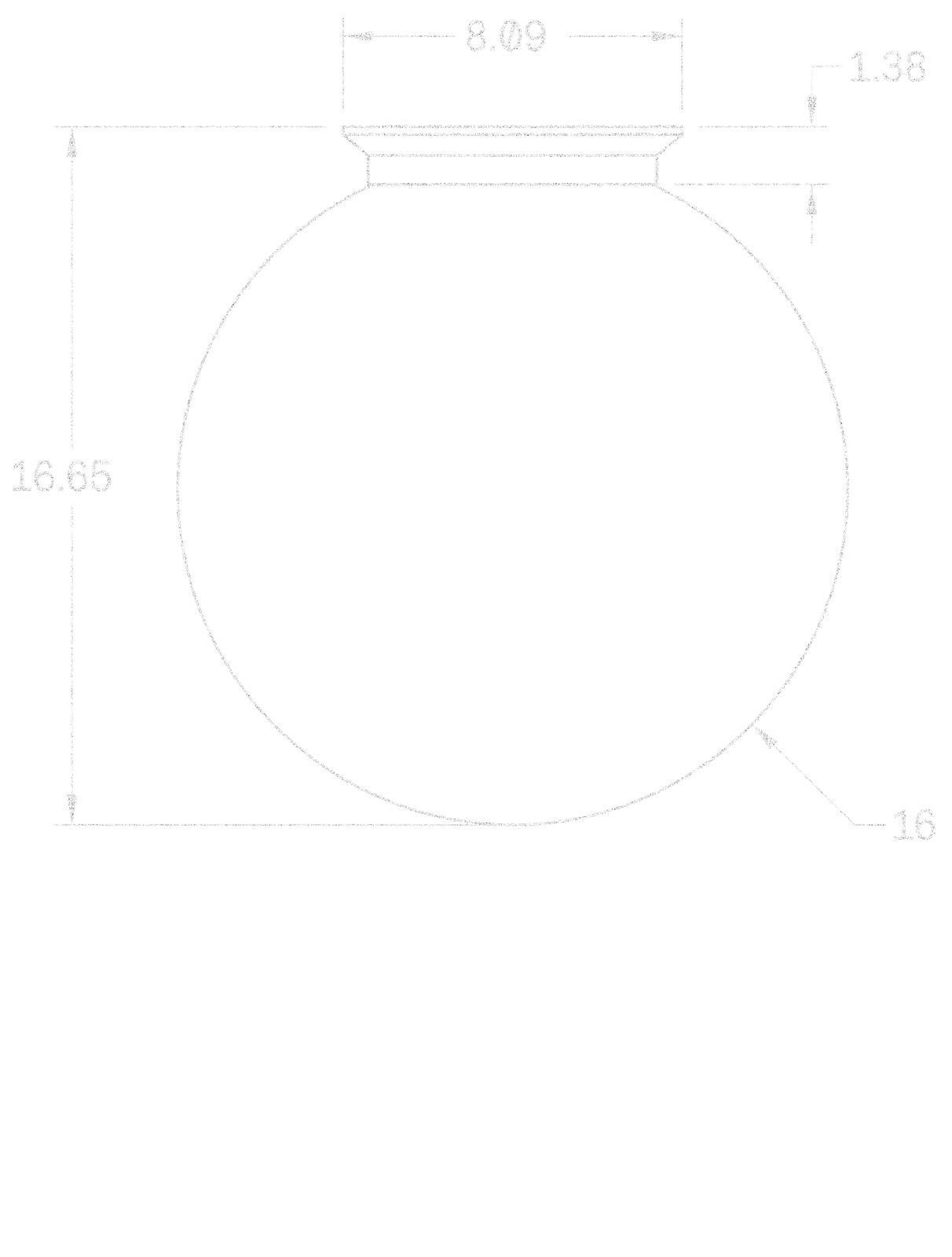 Flush Globe 16" dimensions