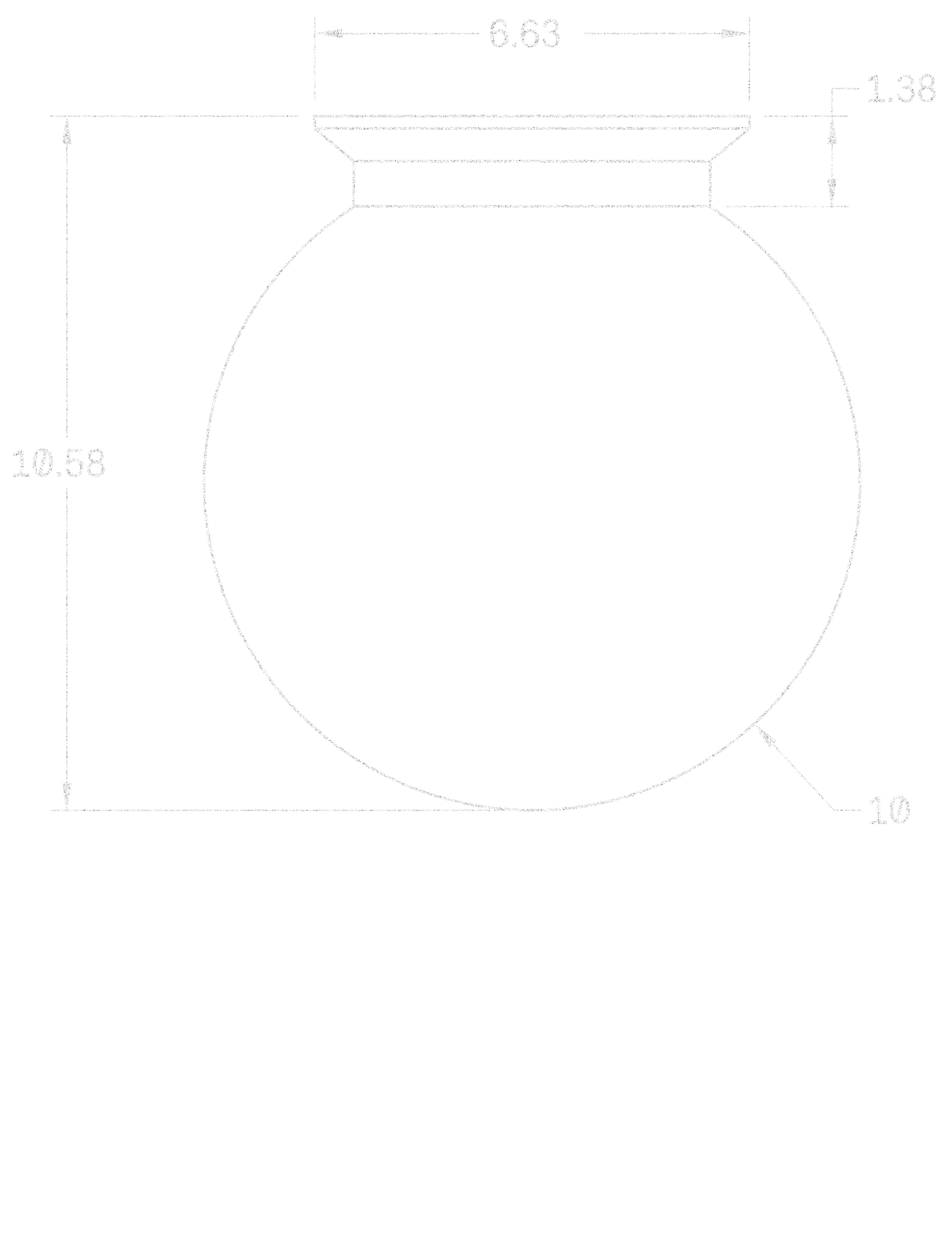 Flush Globe 10" dimensions