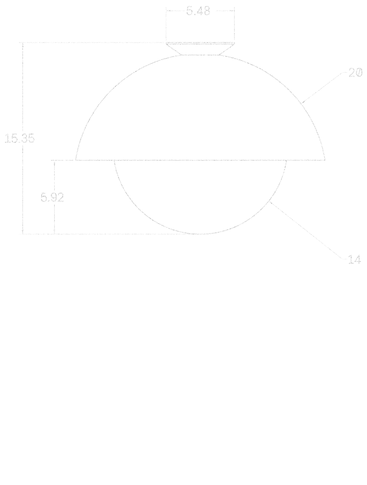 Glass Flush Dome 20" dimensions