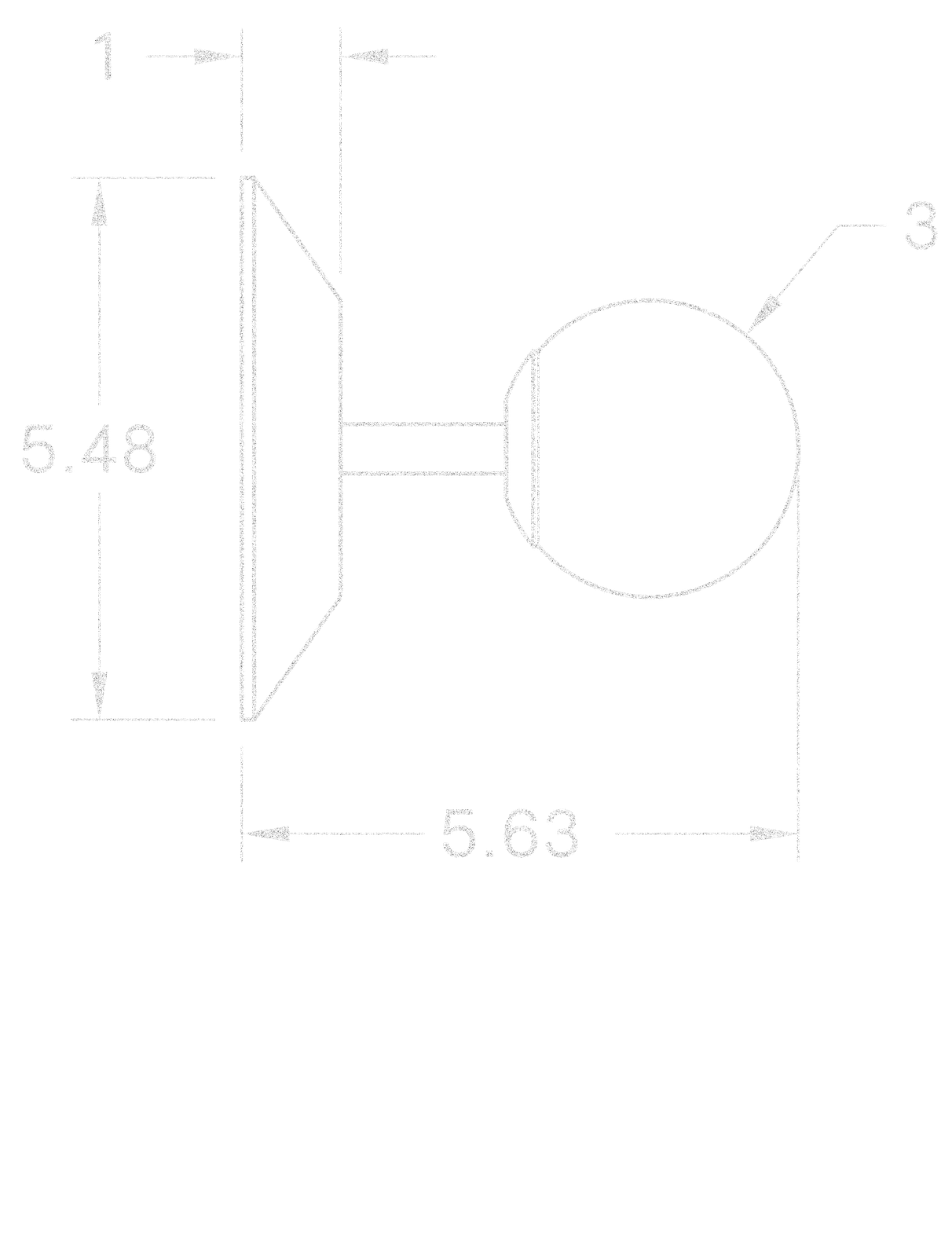 Stud Sconce 3" dimensions