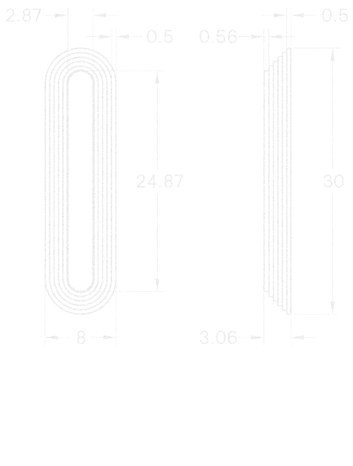 Temple Long 30" dimensions