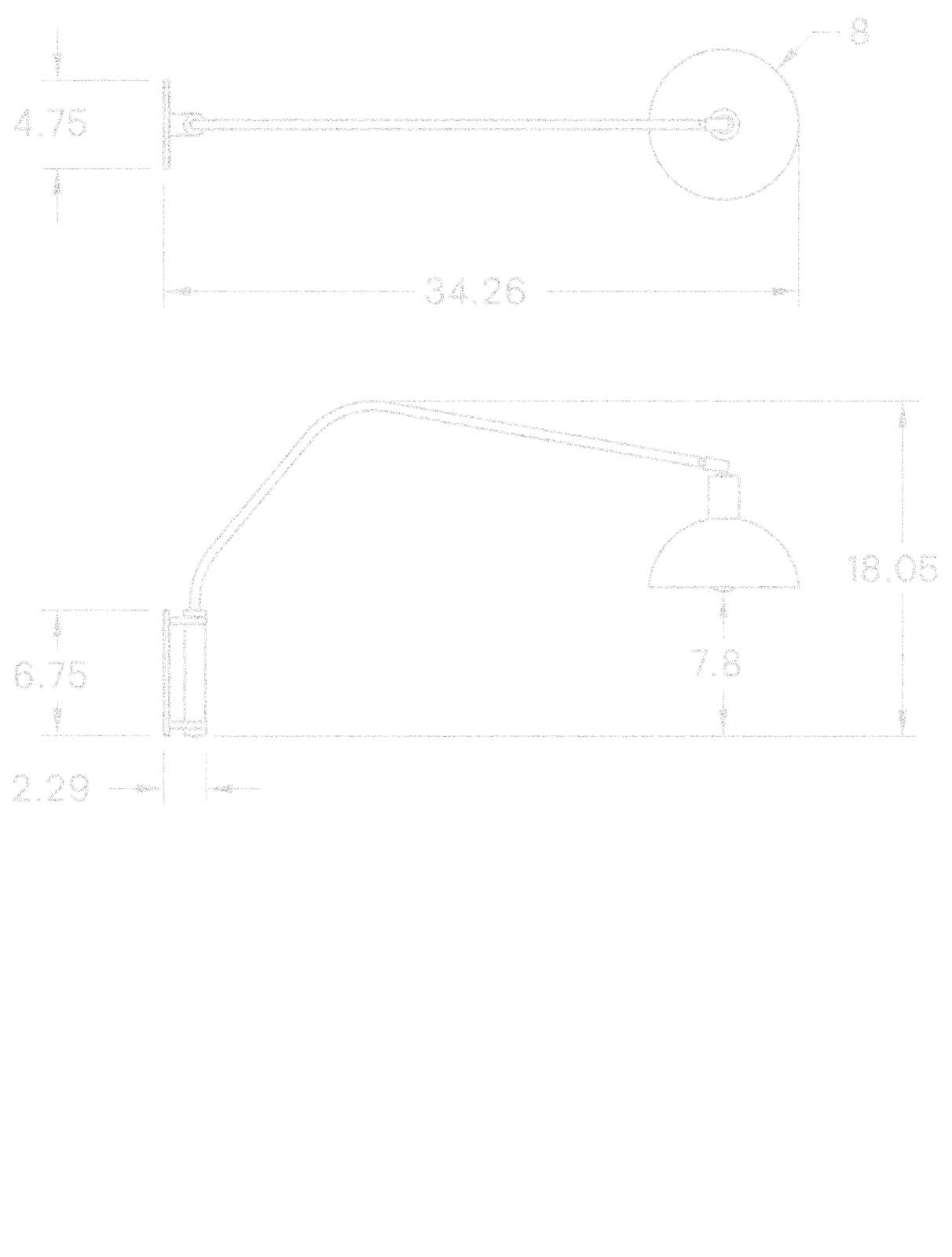 Crescent Wall Lamp 33" dimensions