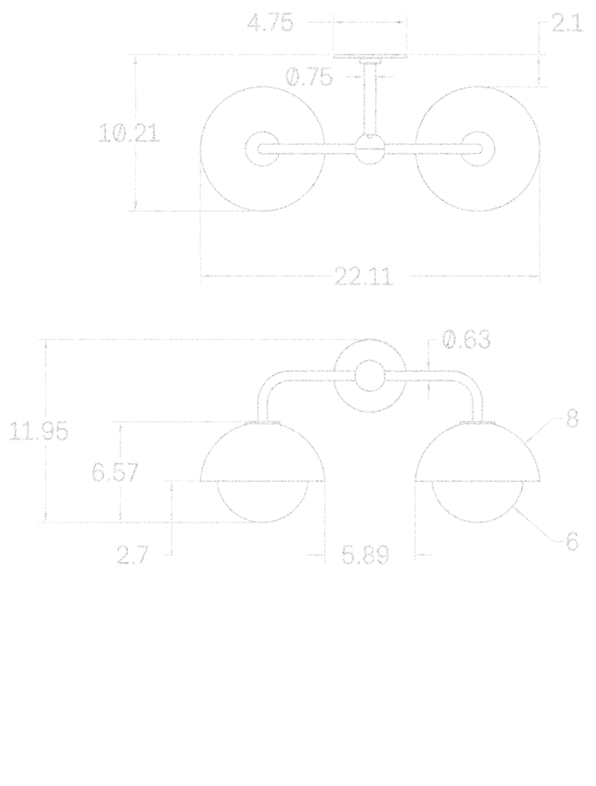 Prospect Double Sconce 08" dimensions