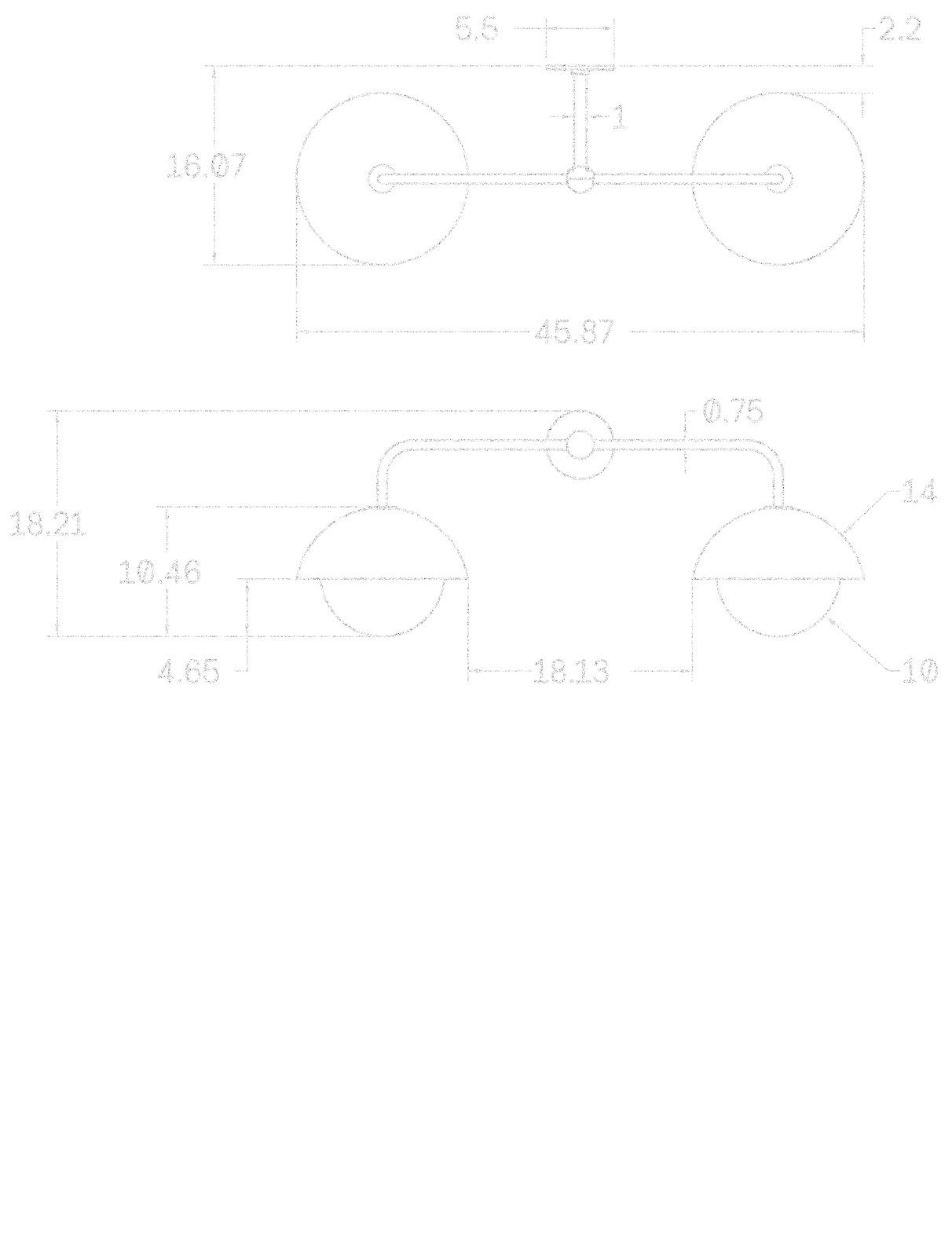 Prospect Double Sconce 14" dimensions