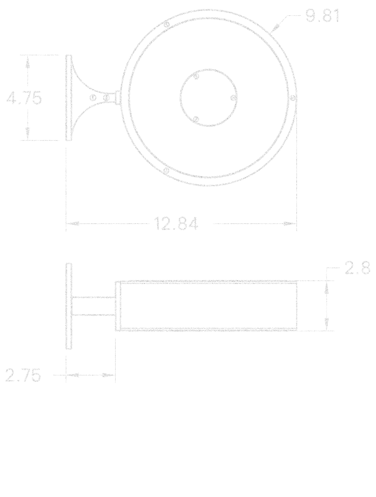 Monoscope Sconce 10" dimensions