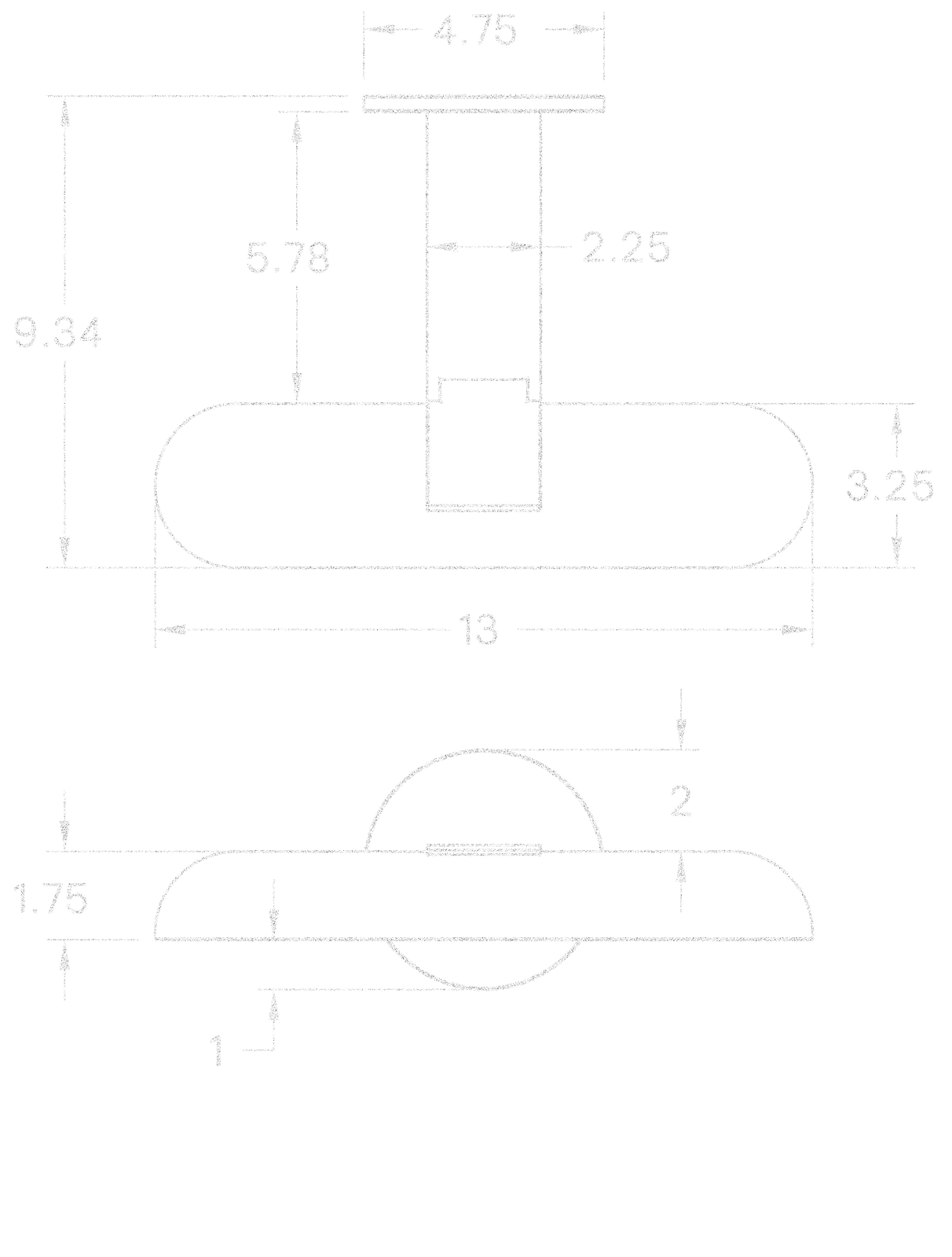 Gesso Sconce 13" dimensions