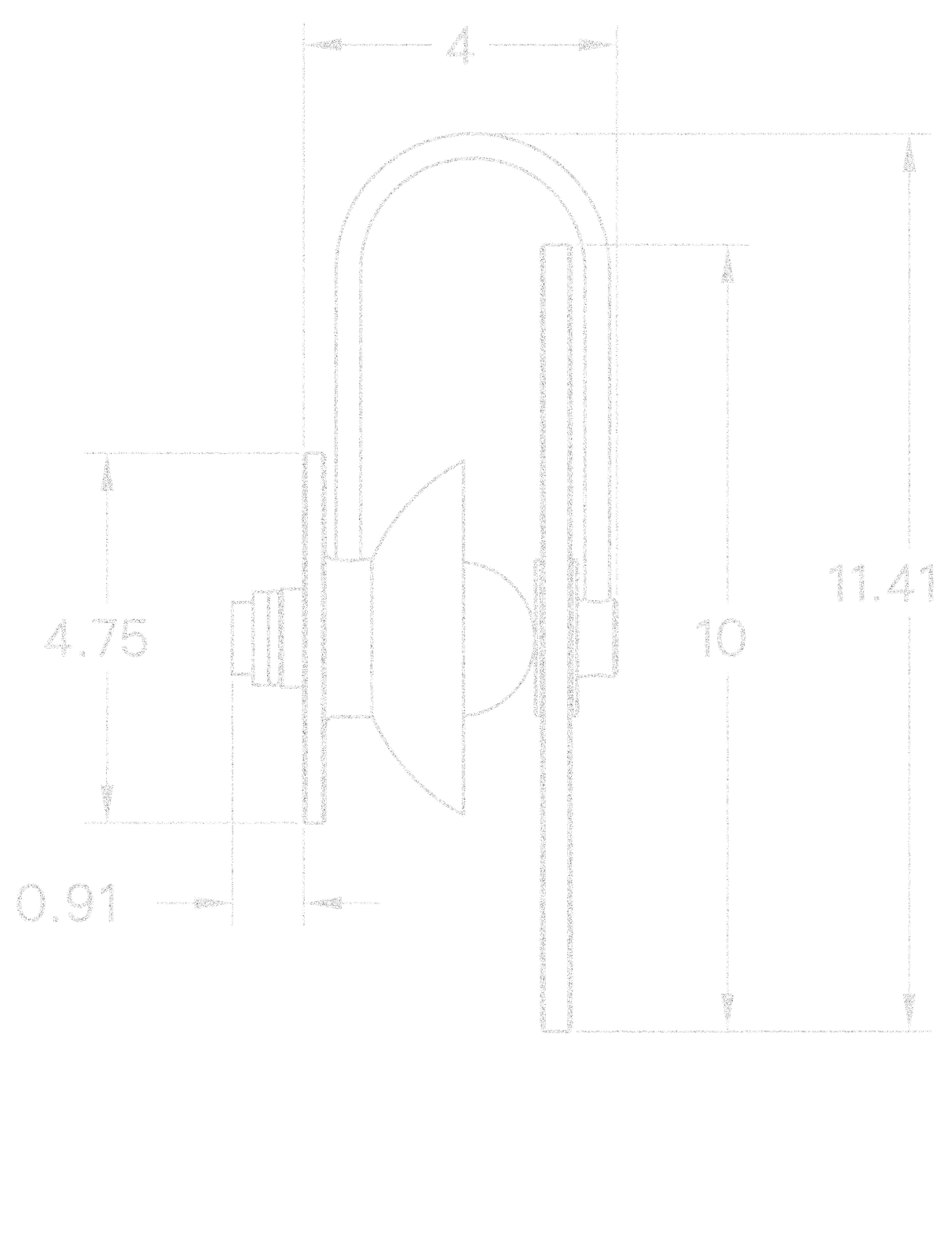 ADA Aperture - Cast Glass 10" dimensions
