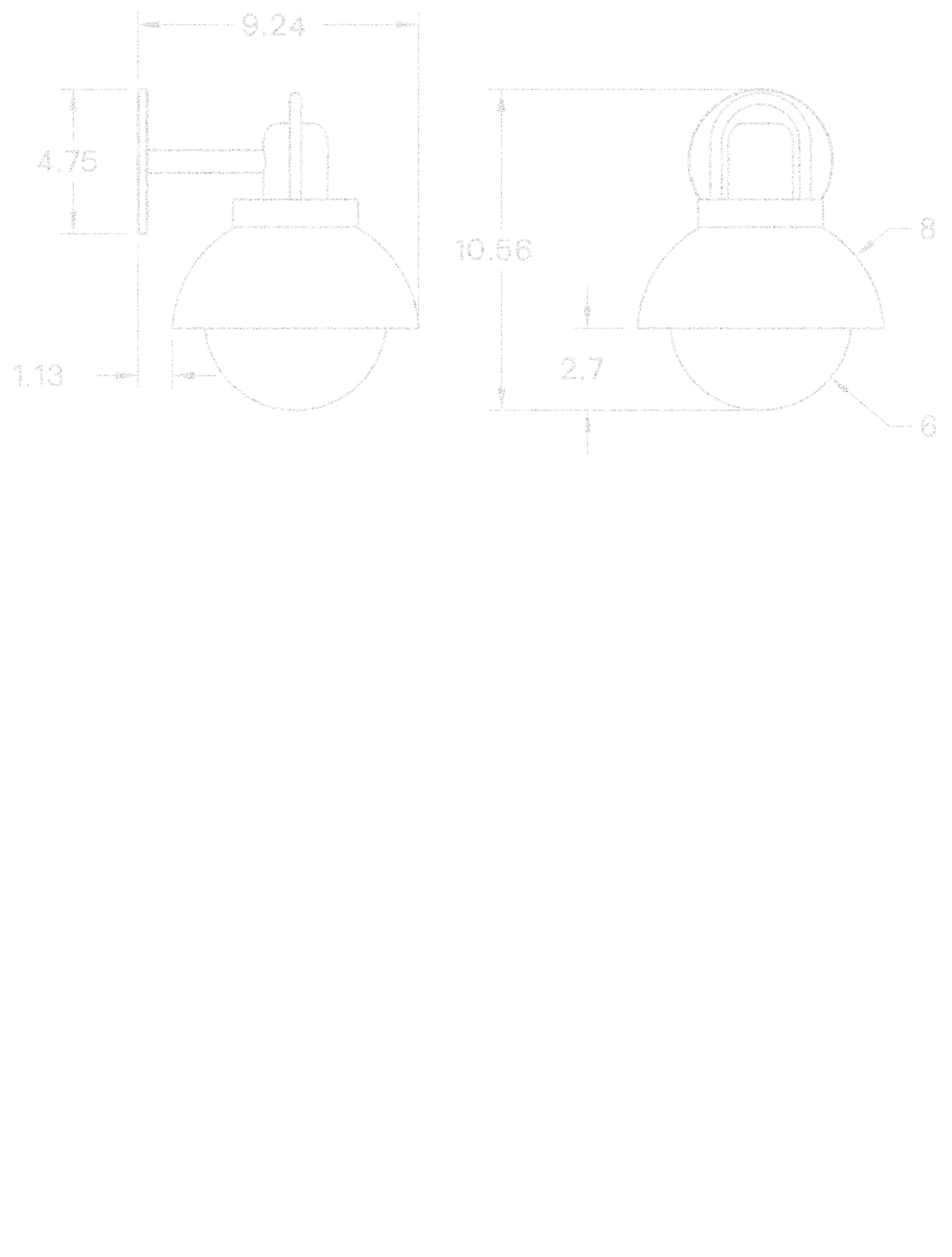 1 Arc Vanity dimensions