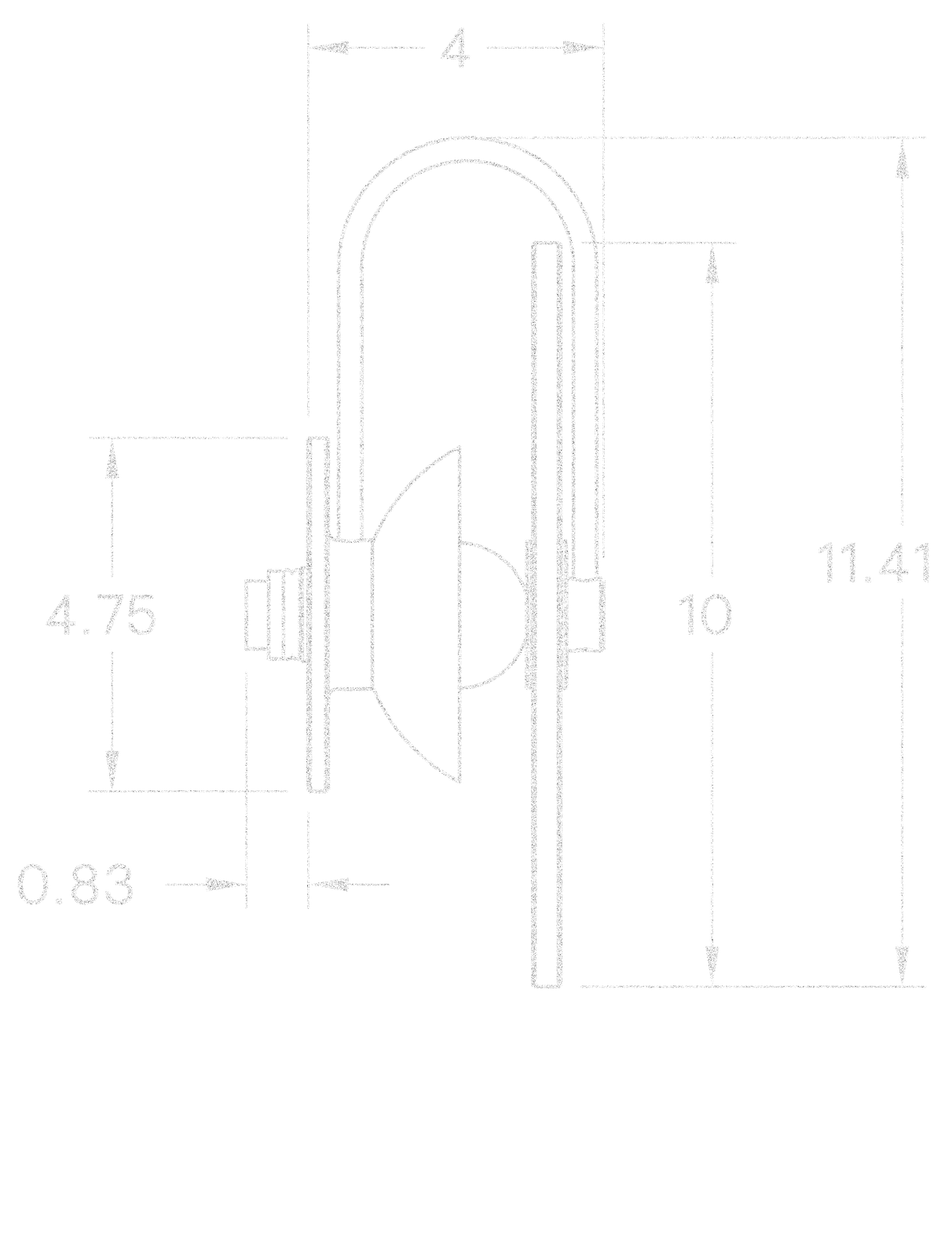 ADA Aperture - Alabaster 10" dimensions