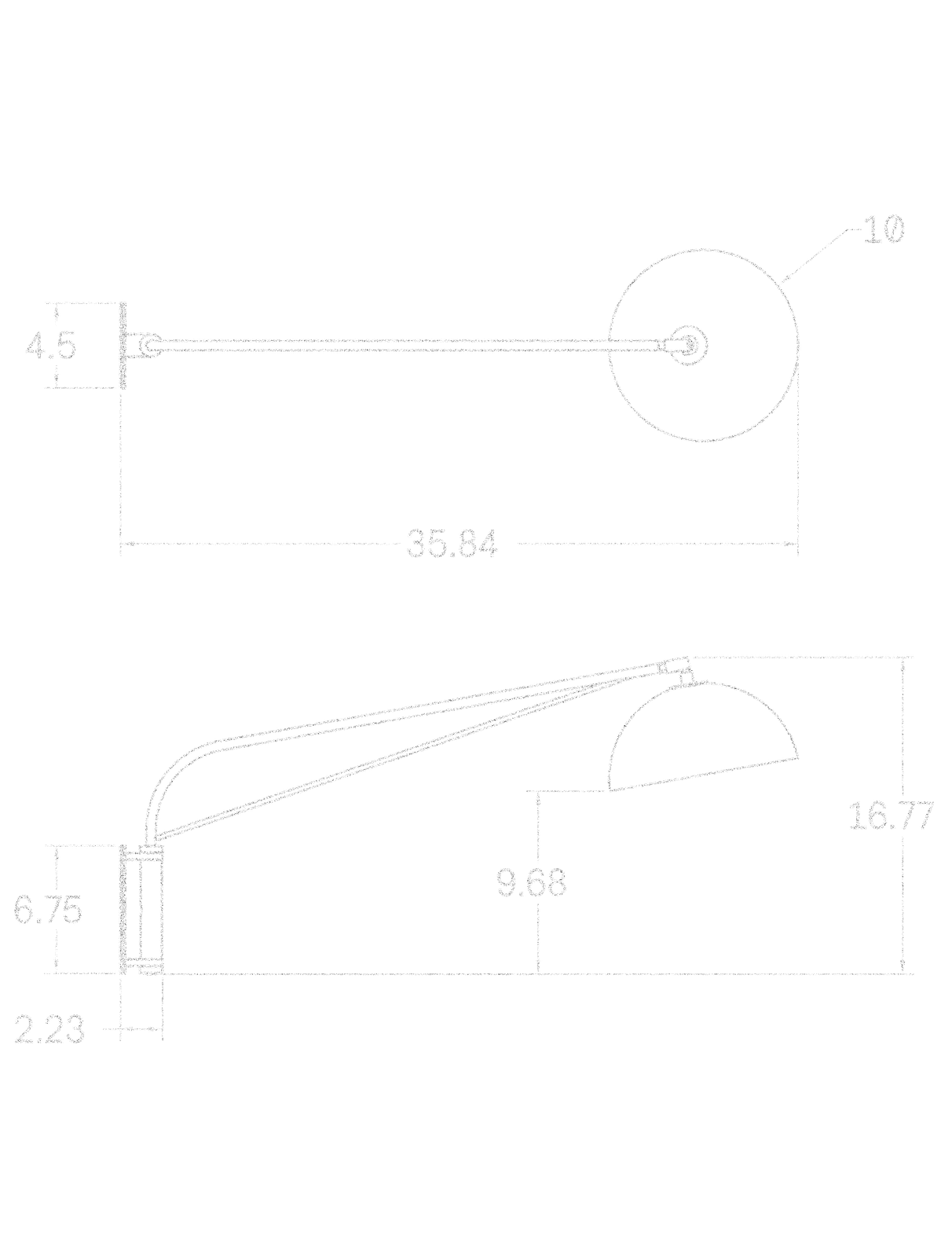 Half Dome Wall Lamp dimensions