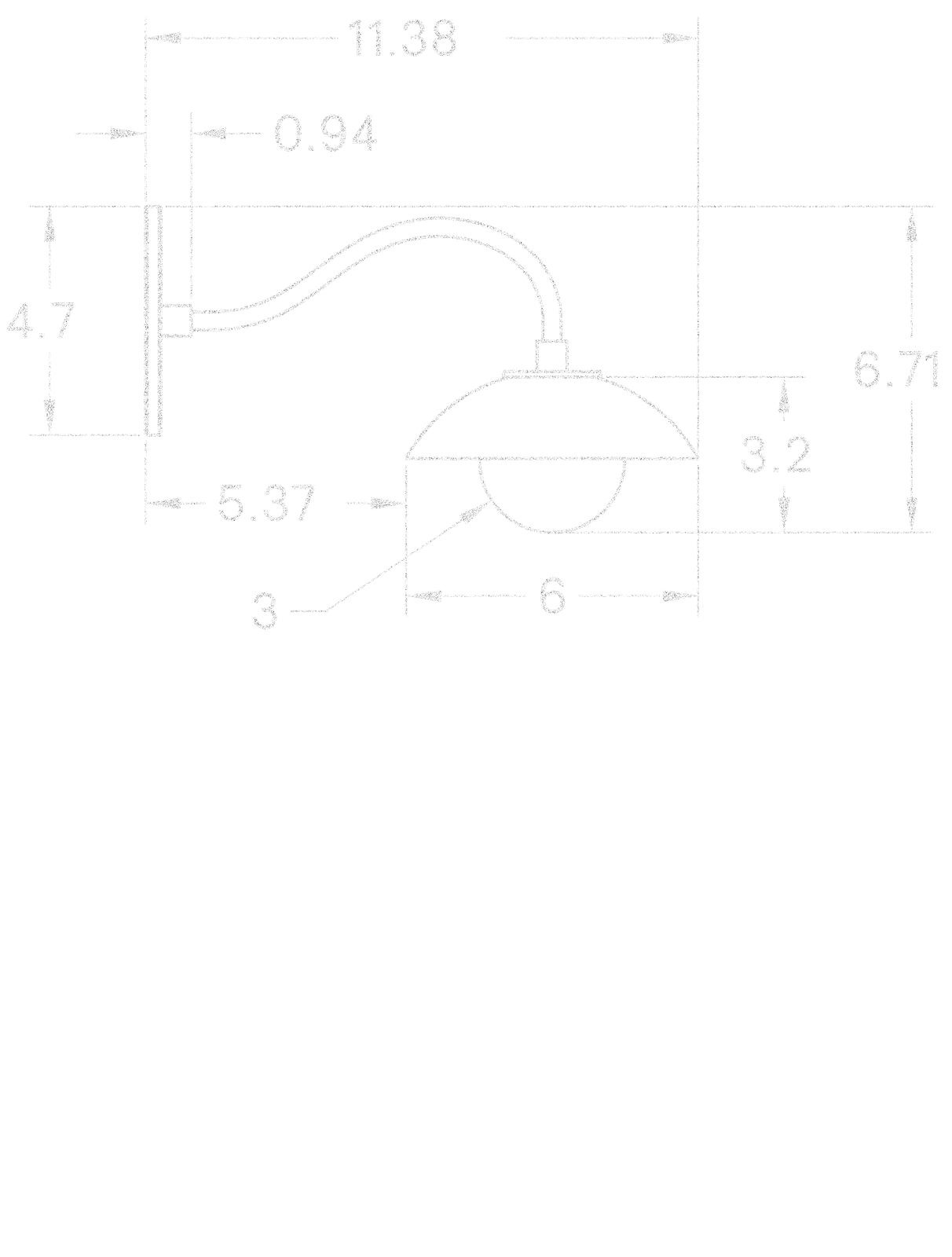 Mini Dome Swan Neck dimensions