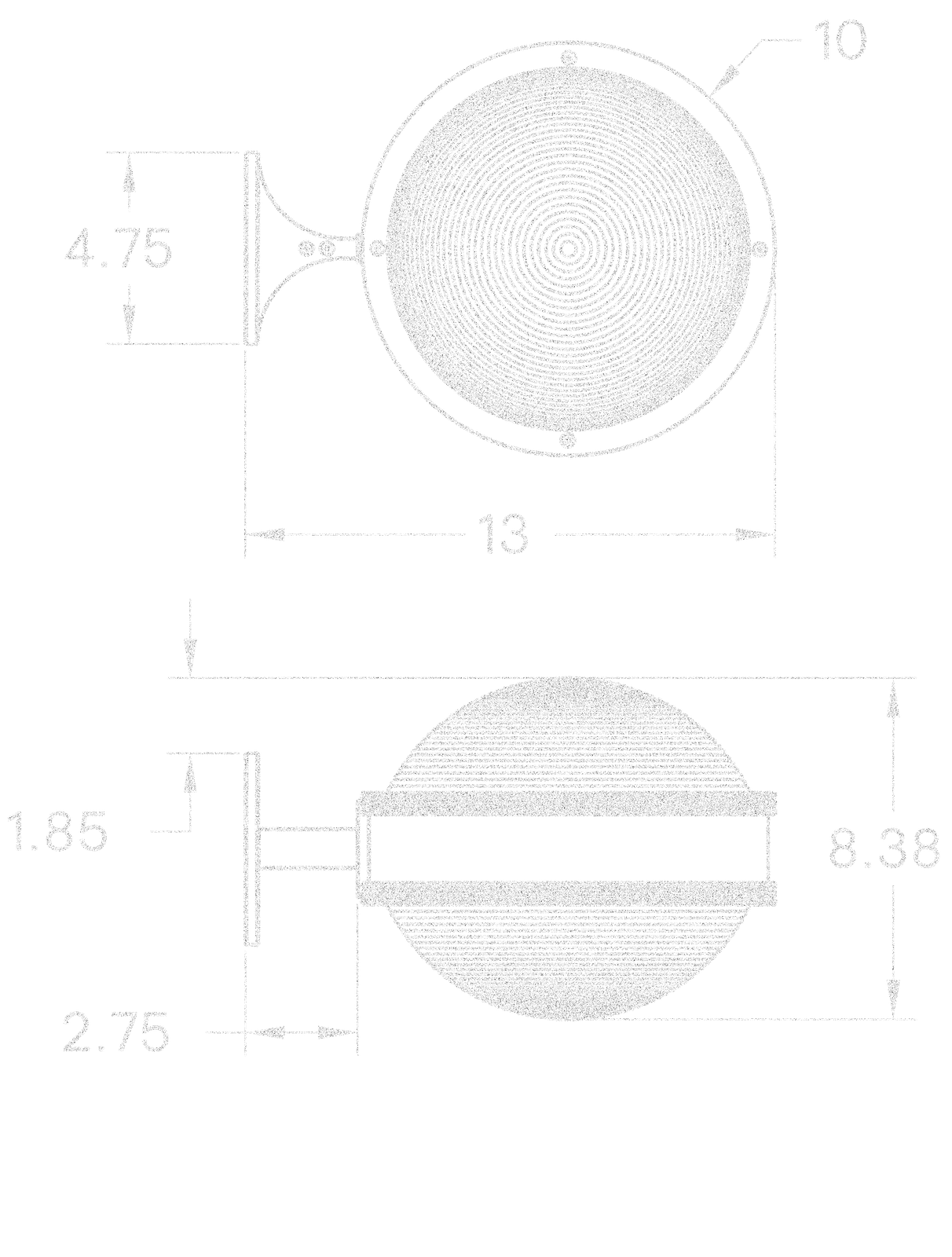 Monoscope Nautilus Sconce dimensions
