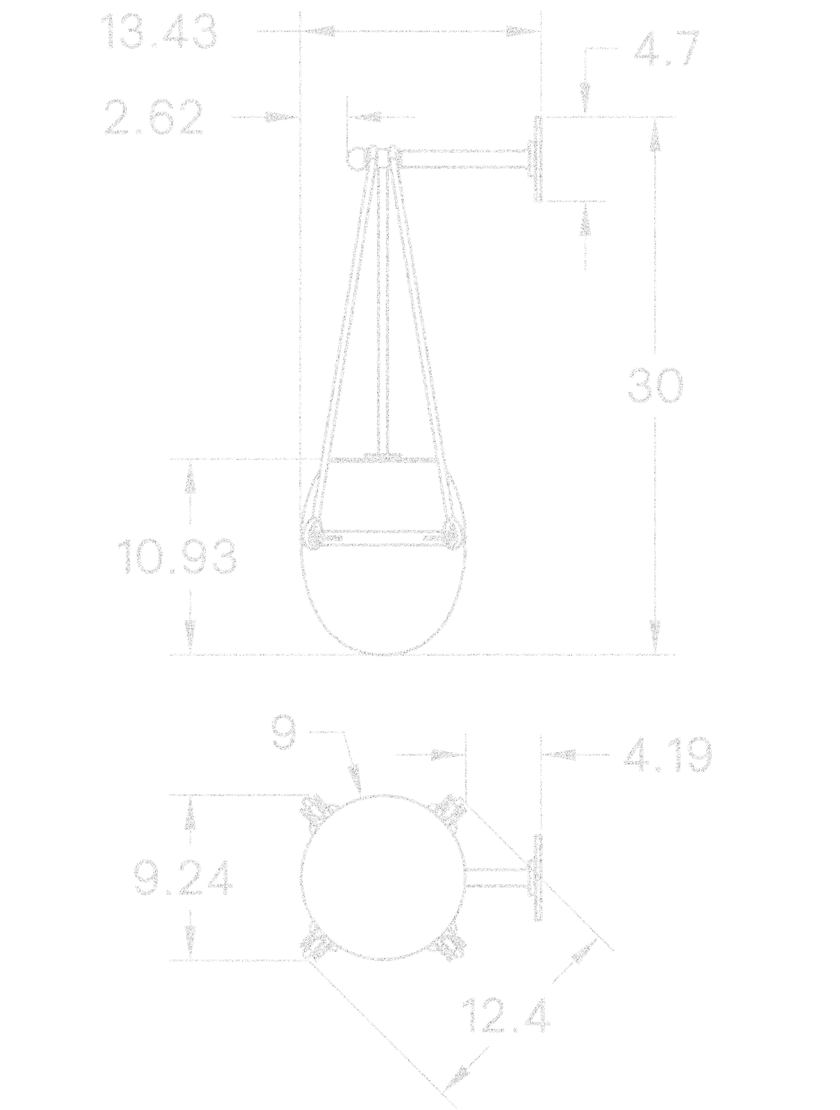 Buoy Sconce dimensions