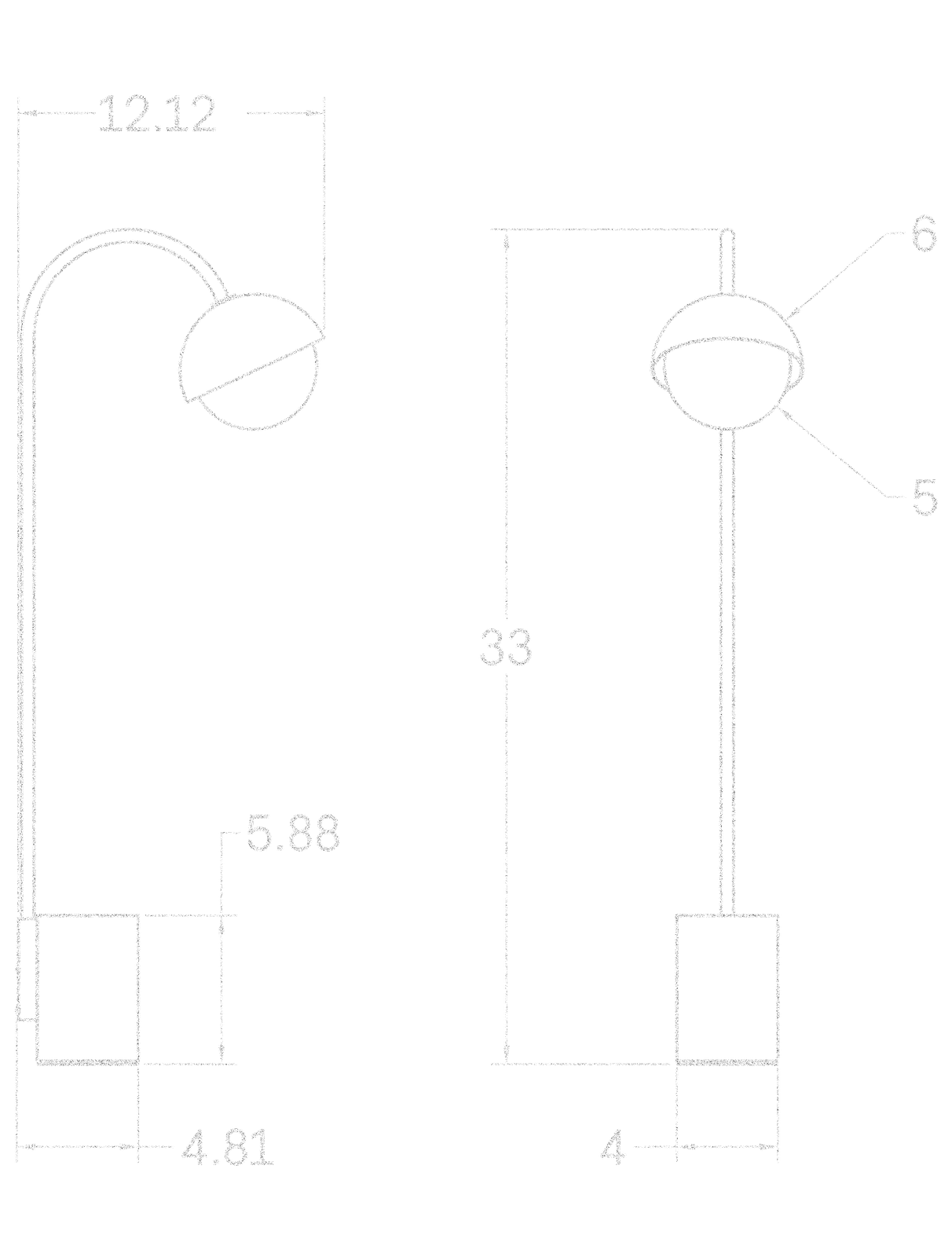 Contour Table Lamp dimensions