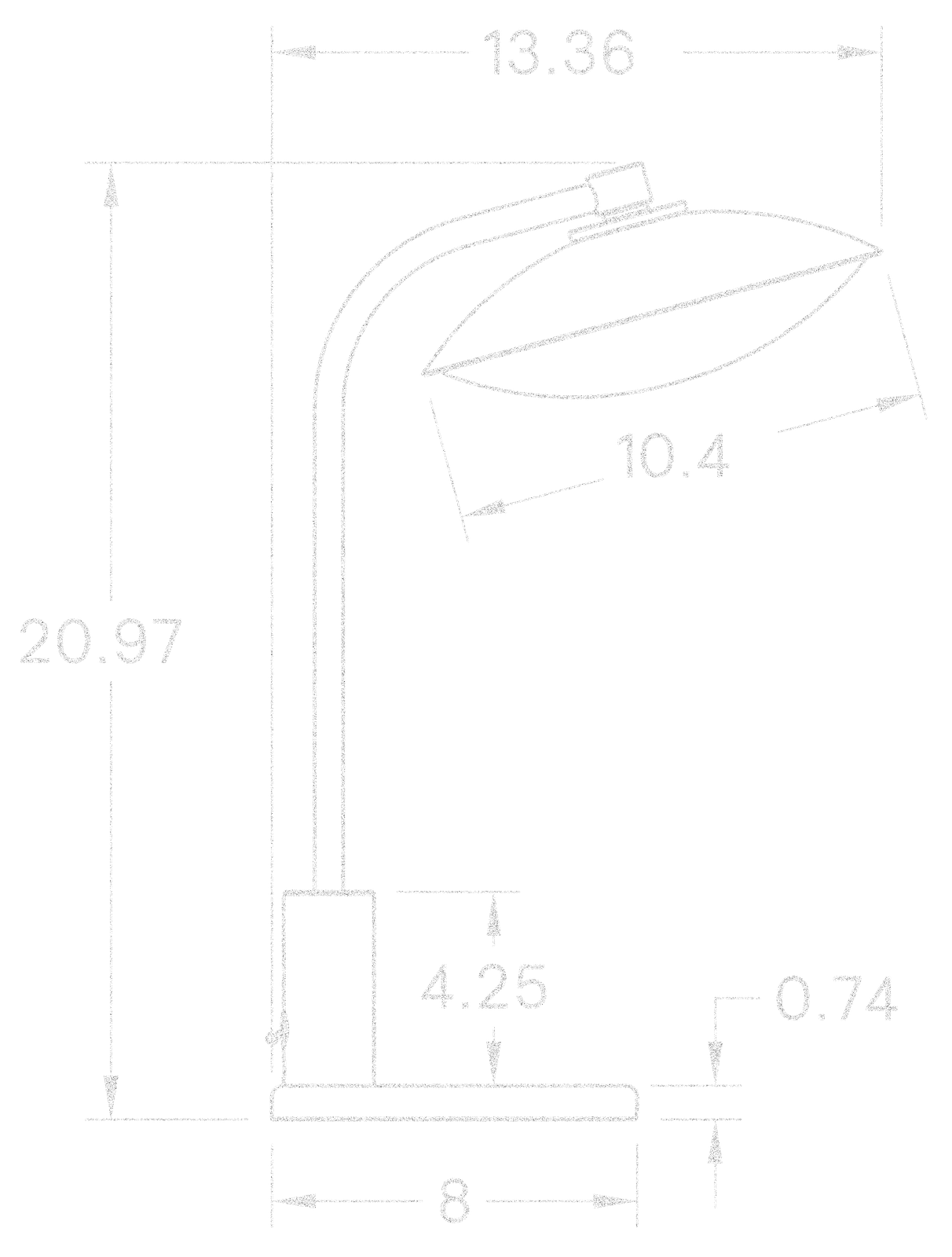 Crest Table Lamp dimensions