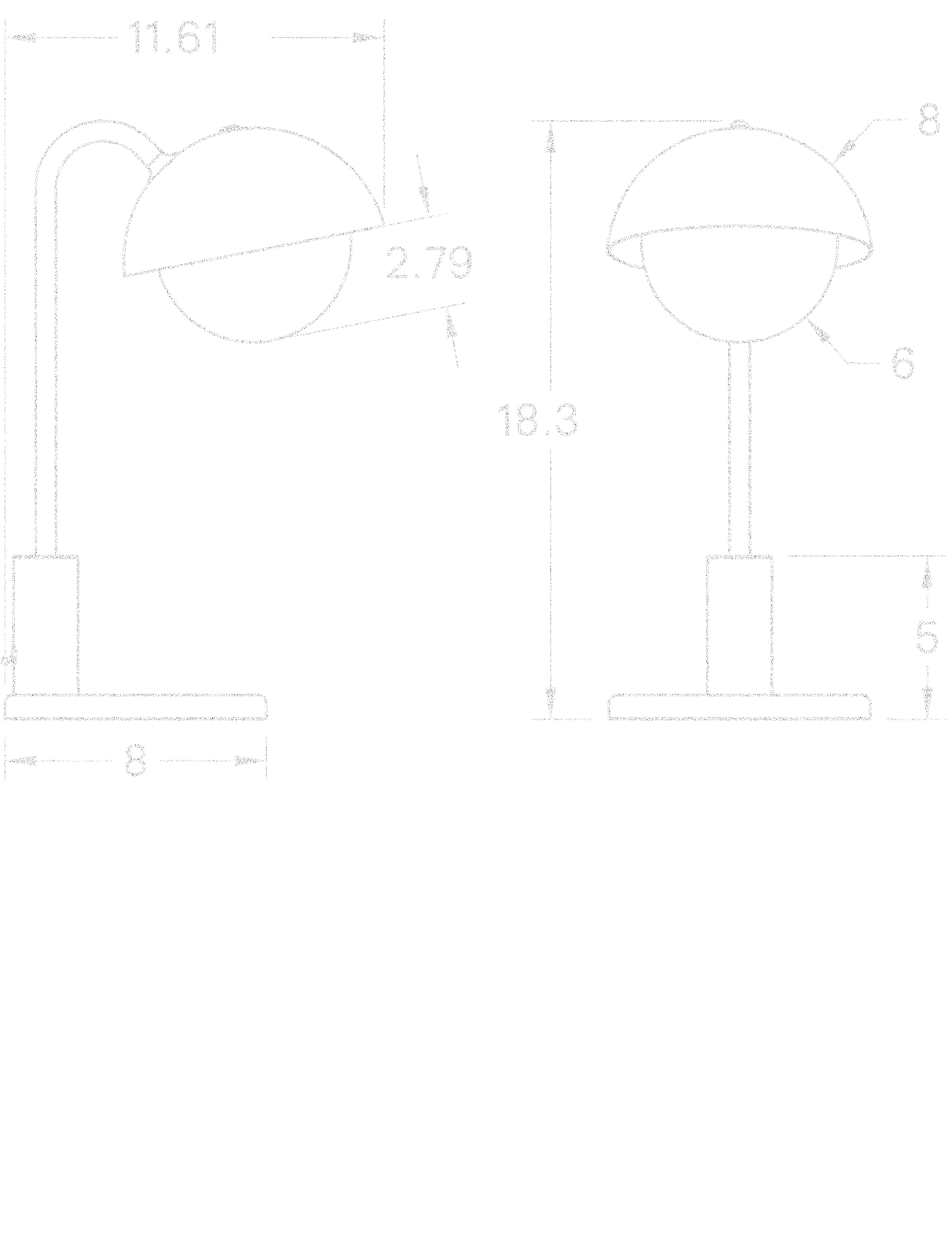 Dome Table Lamp dimensions
