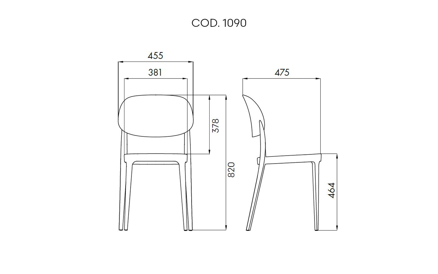 Amy Chair dimensions