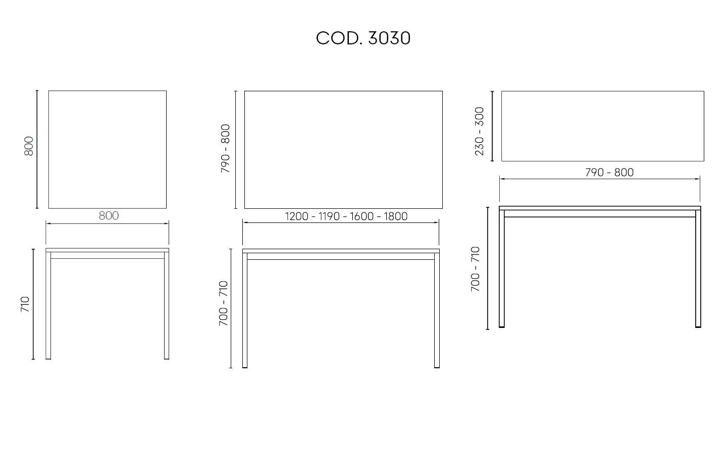 Edward Table dimensions