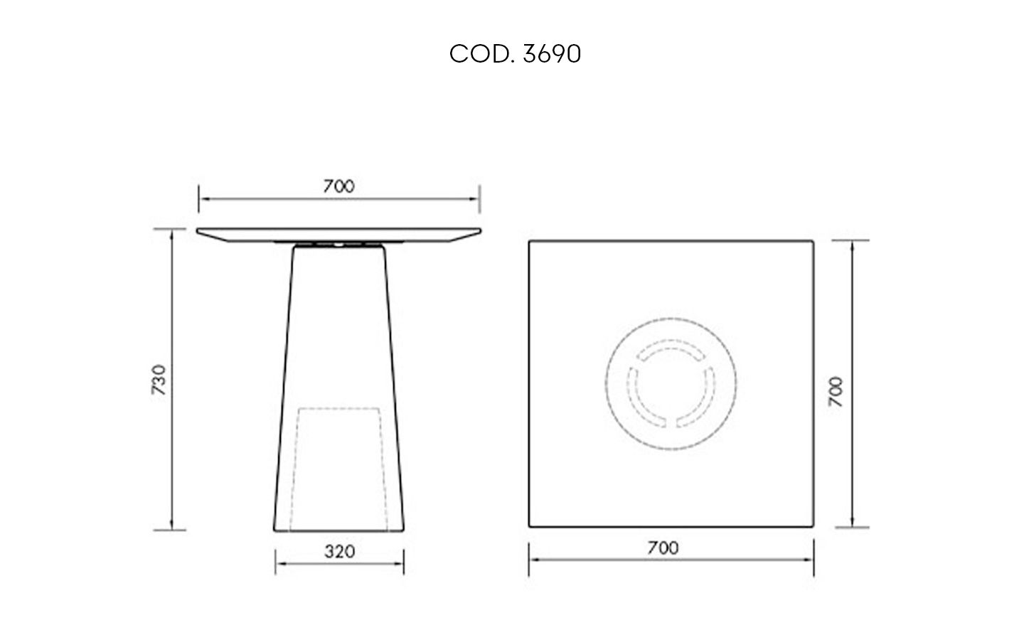 Ice Table dimensions