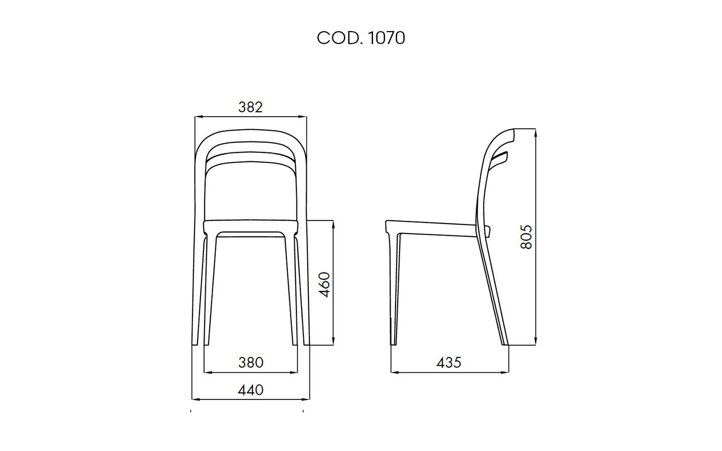 Julie Chair dimensions
