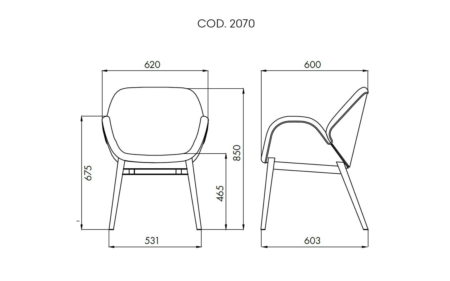 Lips Armchair dimensions