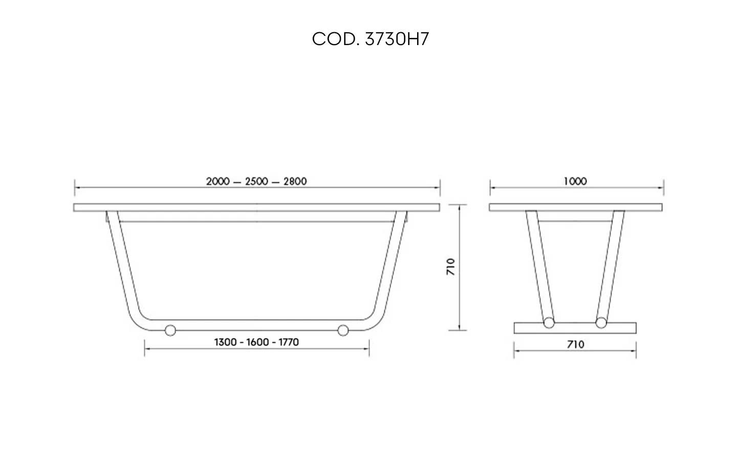Paloalto Table dimensions