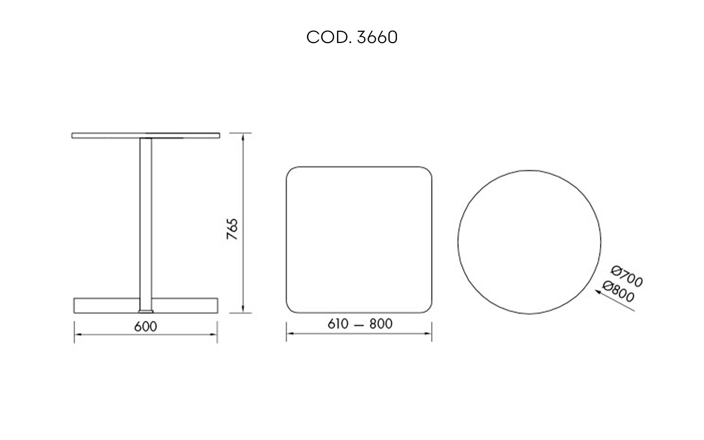 People Table dimensions