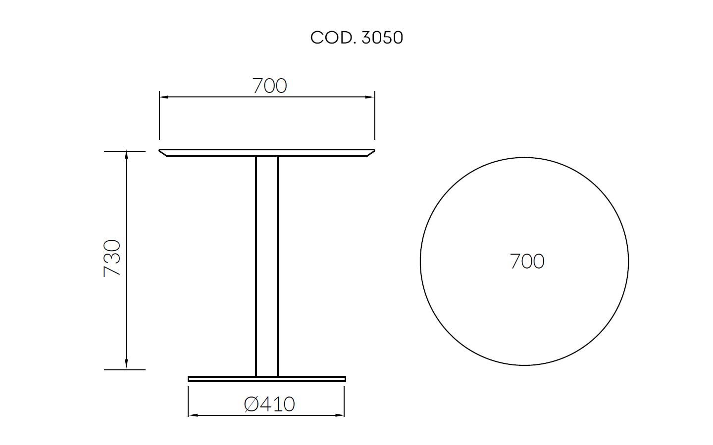 Priscilla Table dimensions