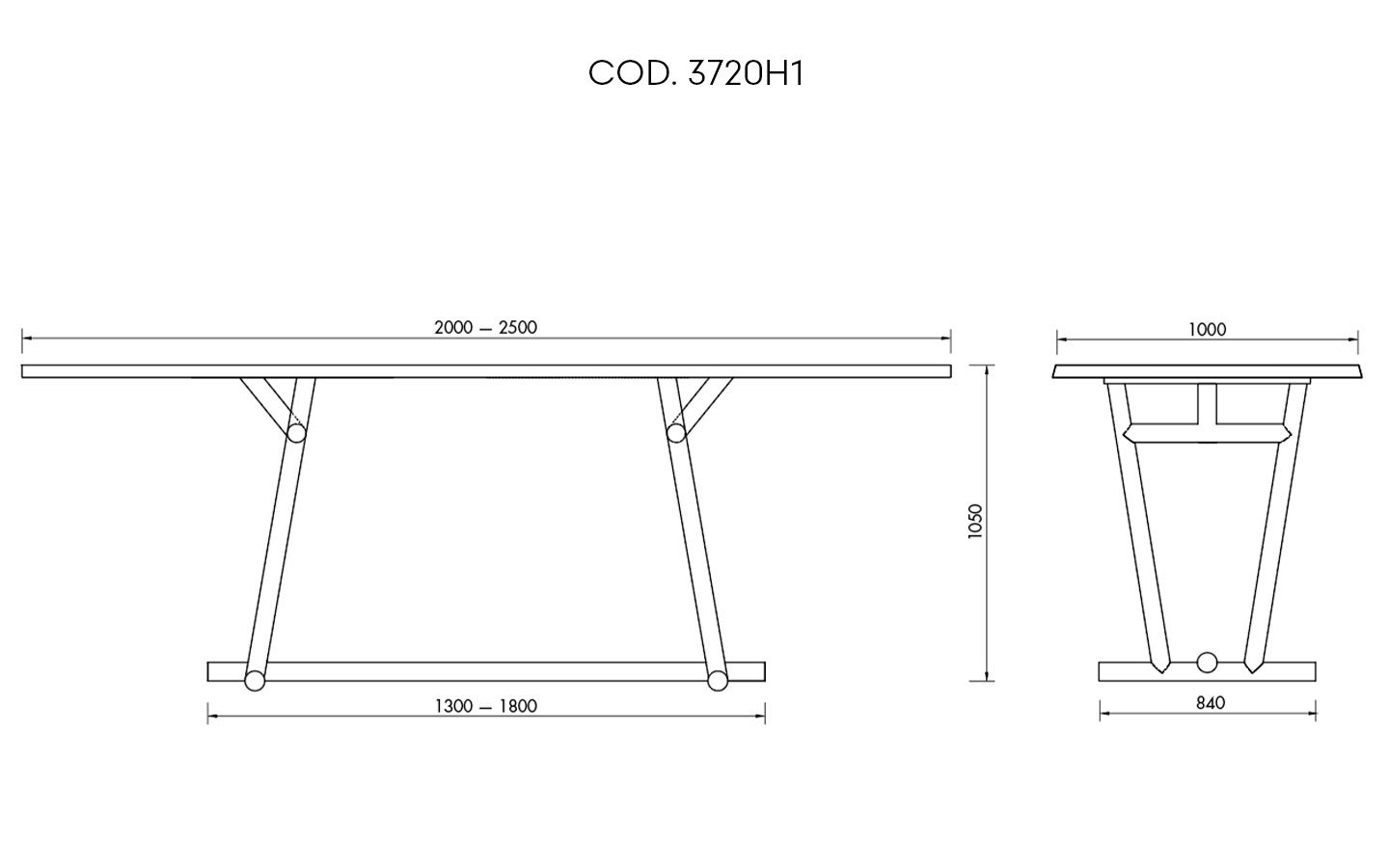 Woodbridge Table dimensions