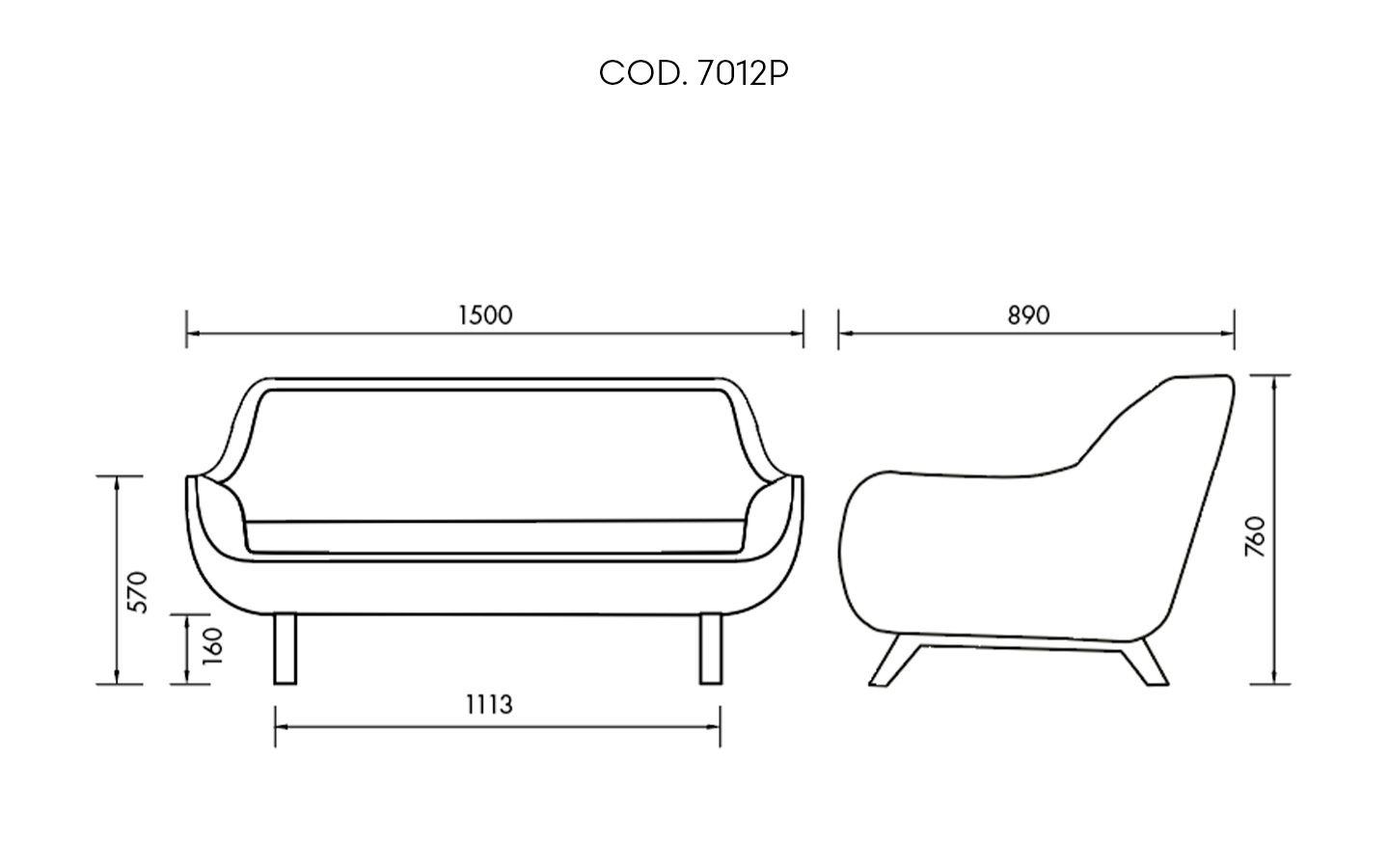 X Big Too Sofa dimensions