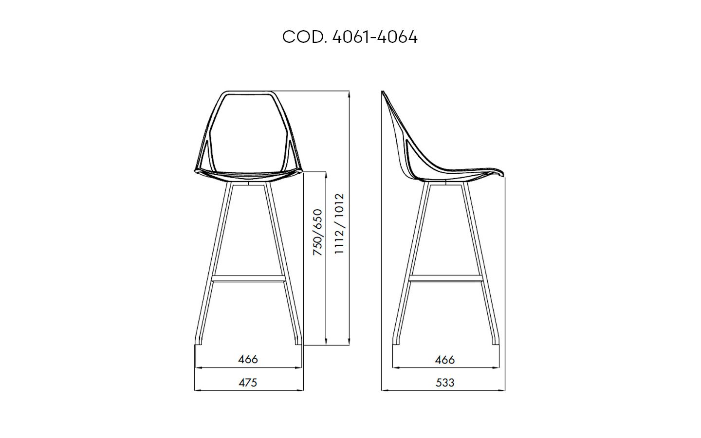 X Stool dimensions