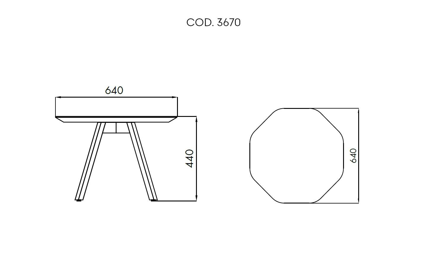 X Coffee Table dimensions