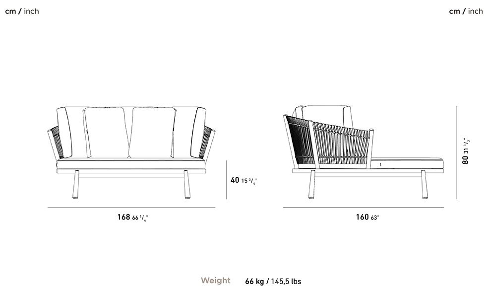 Turtle Daybed dimensions