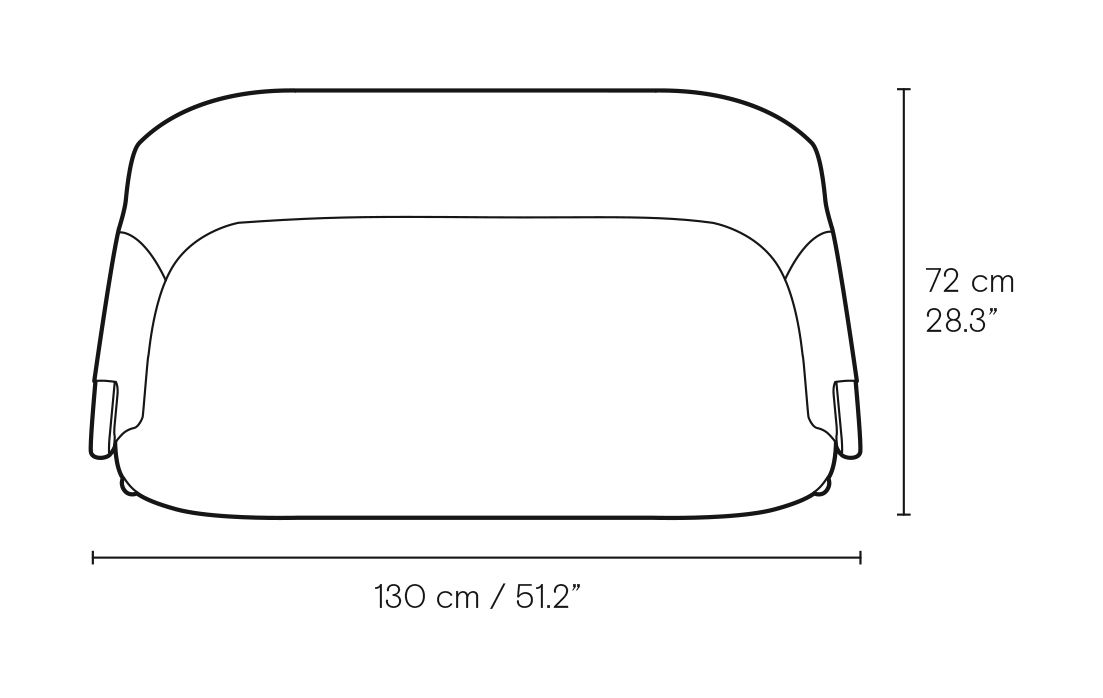 CH72 Sofa dimensions