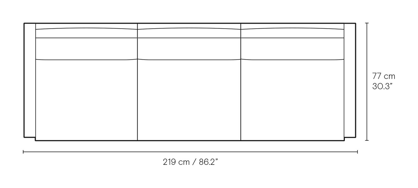 CH103 Sofa dimensions
