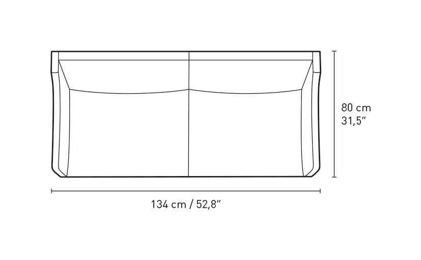 KK41180 Sofa with high sides dimensions