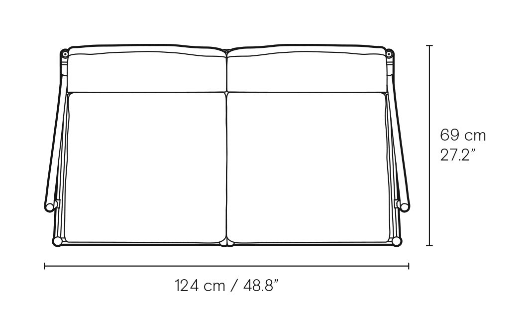 OW149-2 Colonial Sofa dimensions