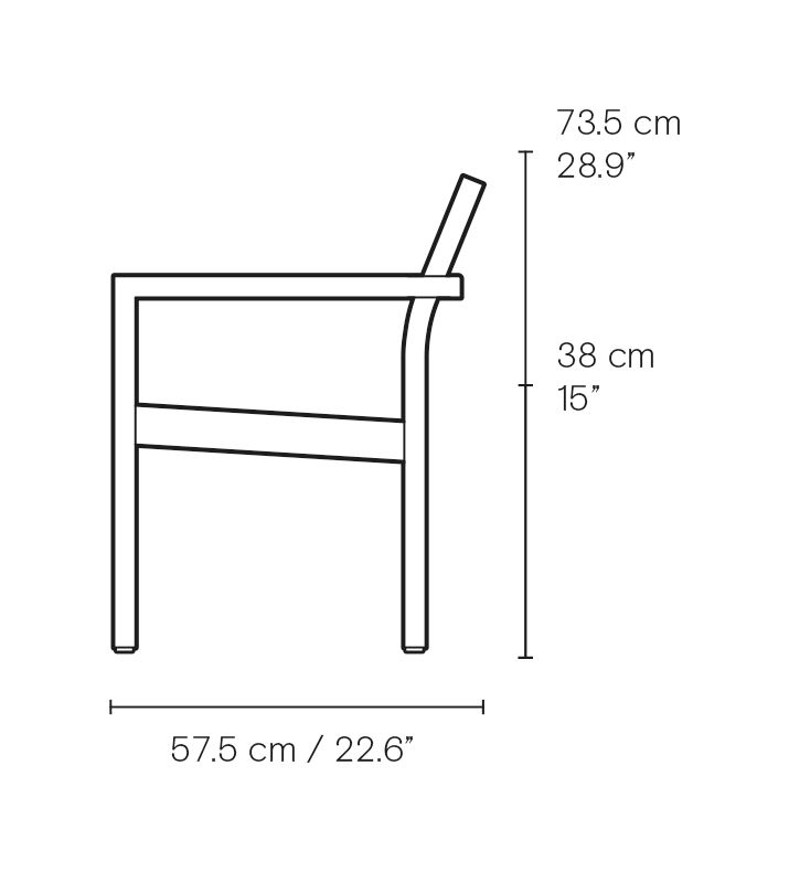 AH601 Outdoor Lounge Chair dimensions