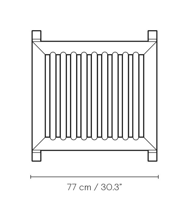 AH604F Outdoor Lounger Footrest dimensions