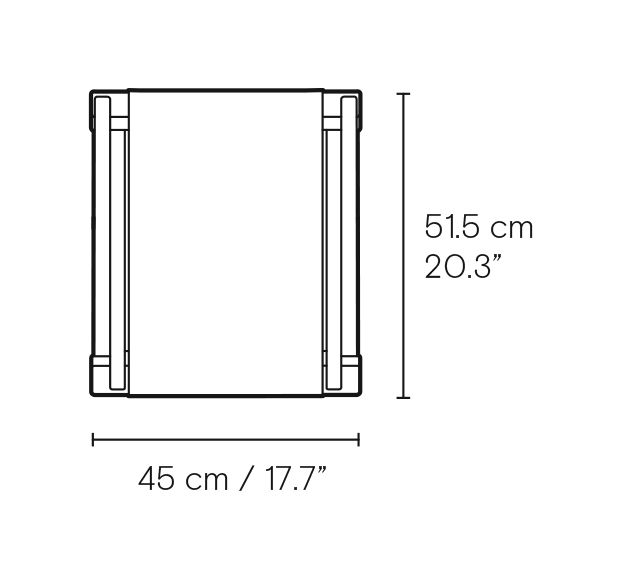 BM5768 Deck Chair Footstool dimensions