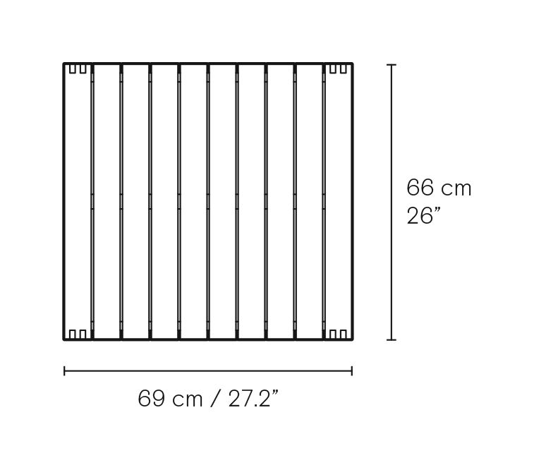 BK16 Side Table dimensions