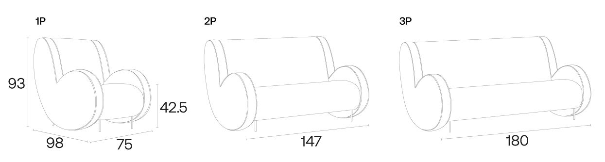 Ata Sofa dimensions