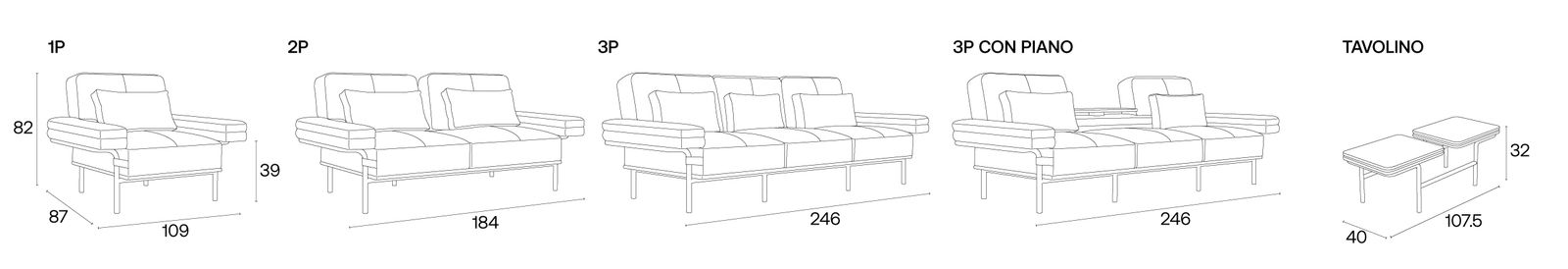 Leo Side Tables dimensions