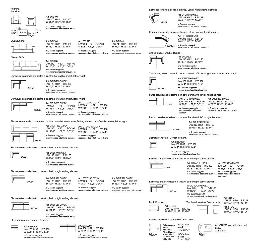 Tailor dimensions